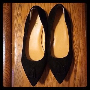 J.Crew Suede Stretch Tassel Flats